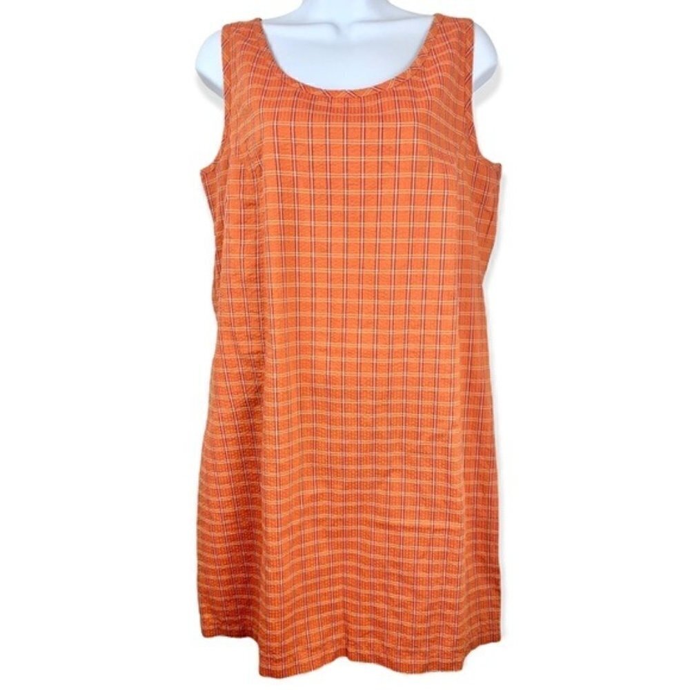 Patagonia Plaid Orange with Pocket Women’s Dress